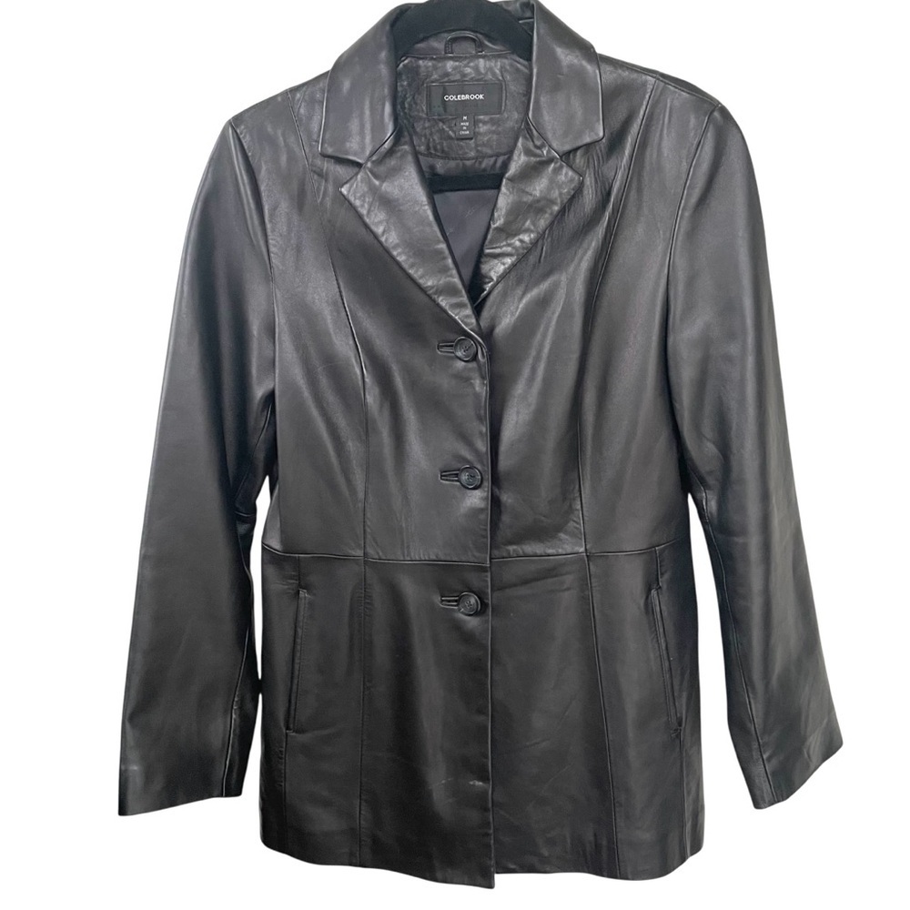 COLEBROOK Women’s Leather Jacket Black M